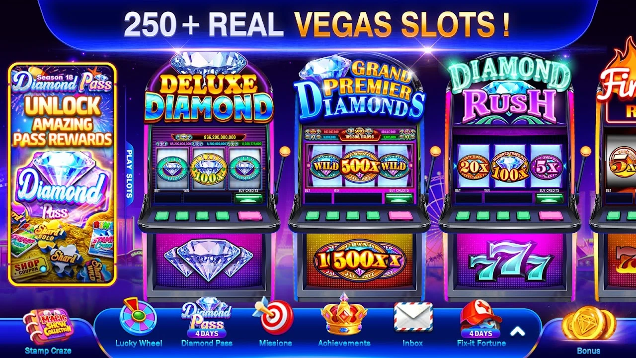 Classic Slots official store screenshot presenting its slot collection